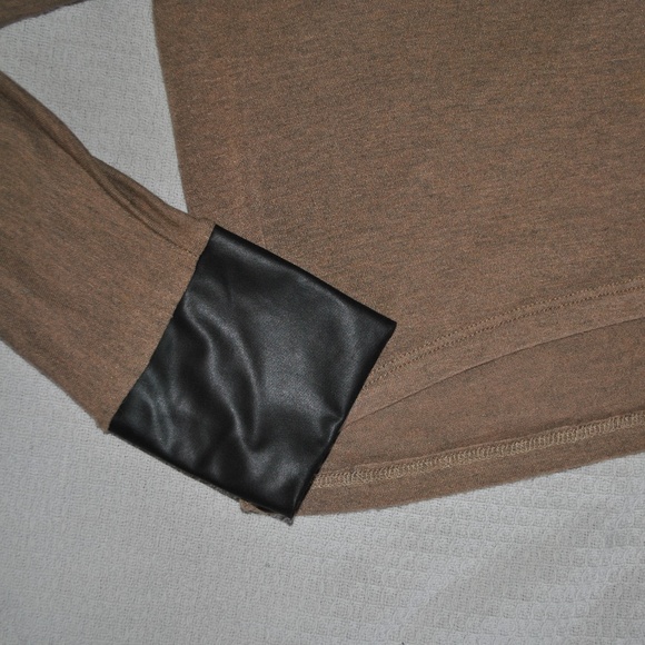 Crop with Faux Leather Accents - Picture 3 of 4